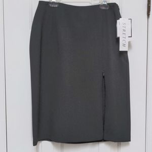 BICE' by Sagharbor Flair skirt with front side zipper slit